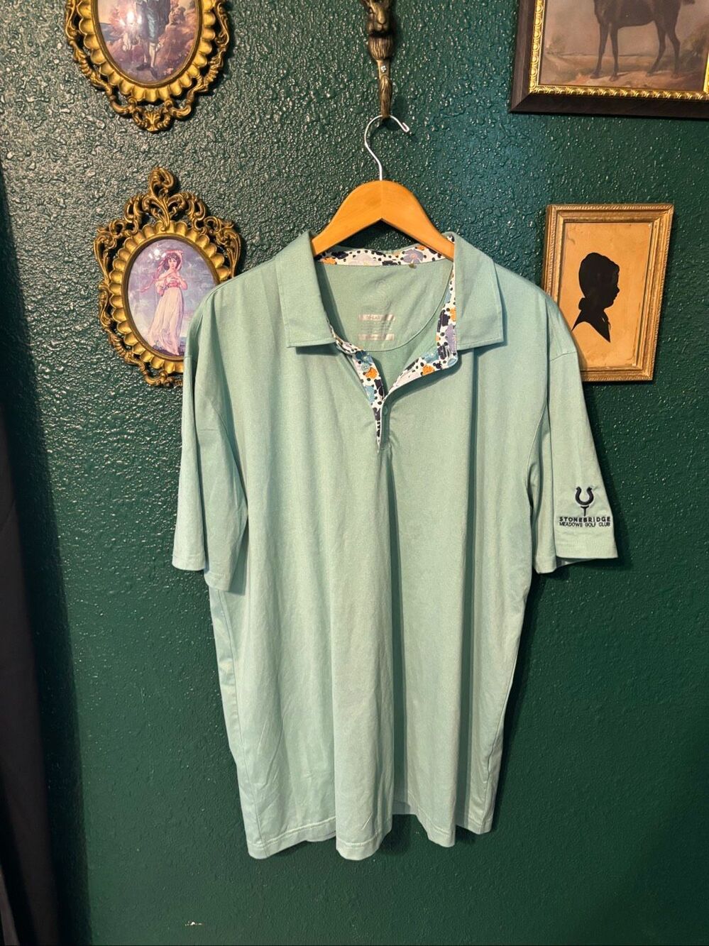 Swannies Blue Stonebridge Meadows Golf Club Polo Sz XL